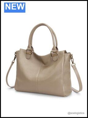 Genuine Leather Tote Satchel Purse RFID Blocking Crossbody Handbag